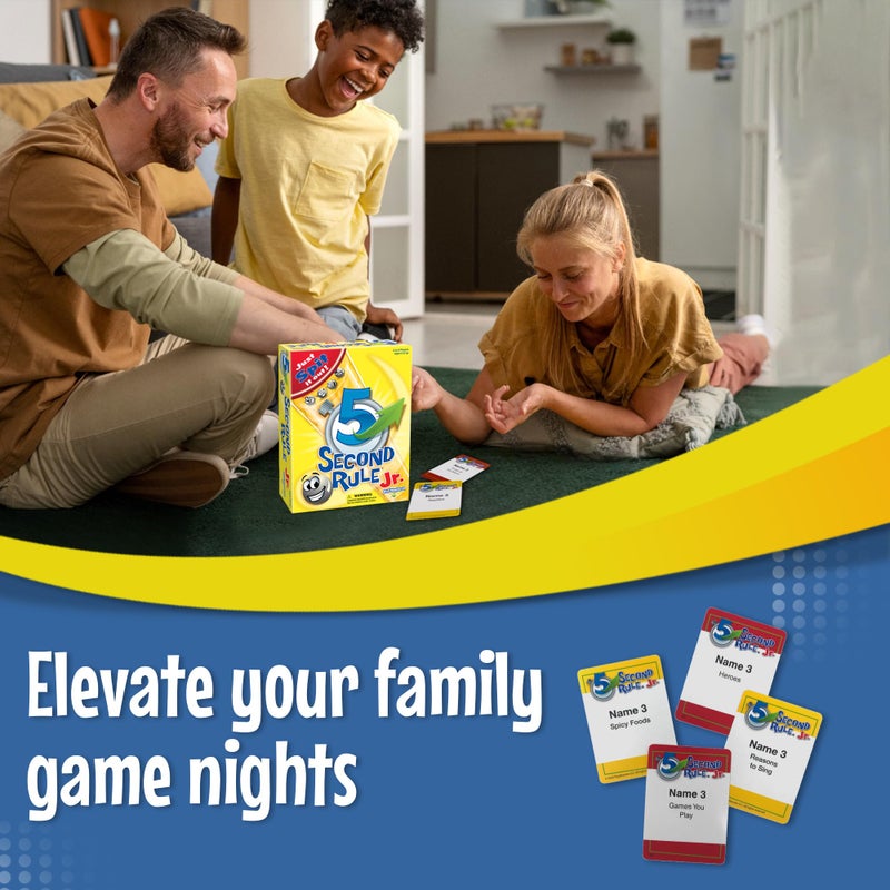 5 Second Rule Game Jr. - Simple Questions Card Game for Family Fun, Party, Kids, Travel, Game Night & Sleepovers - Think Fast and Shout Out Answers - For Ages 6+ - Image 2