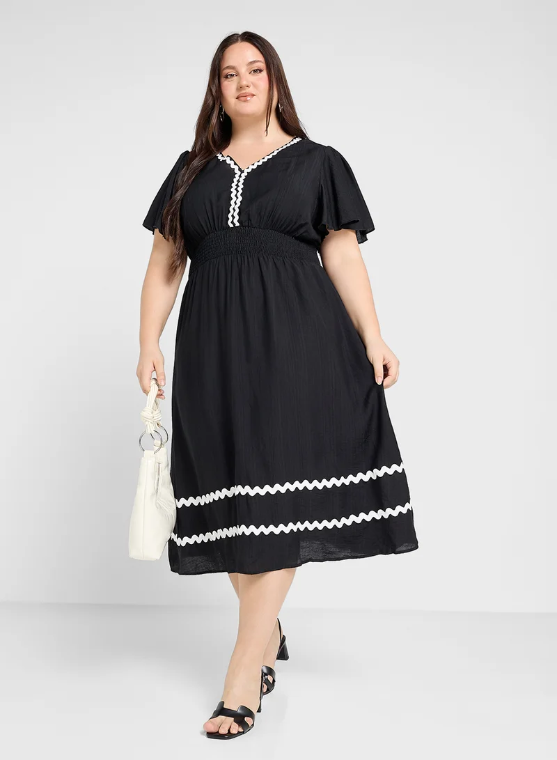 Ginger Plus Ric Rac Midi Dress