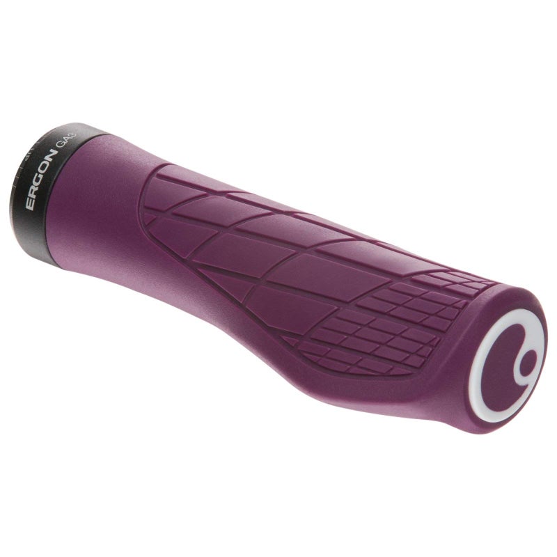 Ergon GA3 Ergonomic Lock-On MTB Grips â€“ Winged Design for Mountain Bike Comfort and Wrist Support, Purple Reign, Large - Image 1