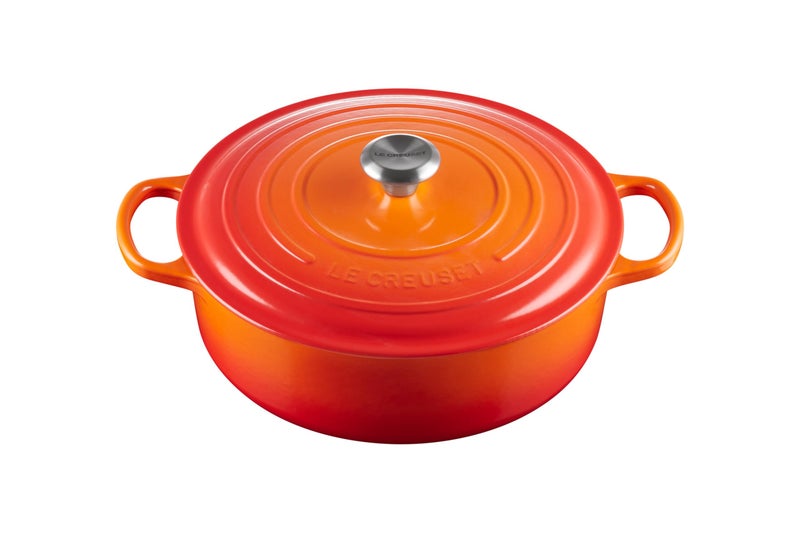 Le Creuset Le Creuset Enameled Cast Iron Signature Round Wide Dutch Oven 675 qt Flame