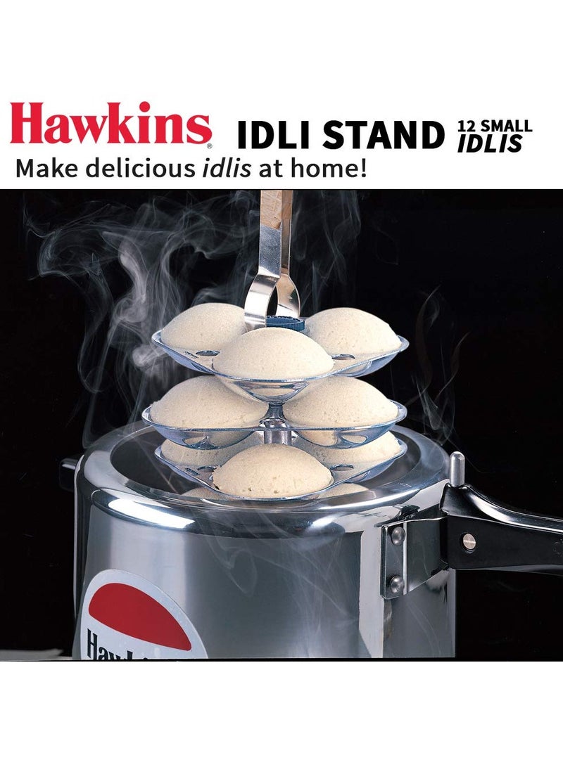 Hawkins Mini Idli Stand - 12 Mini Idlis, (for 3 Litre and Bigger Pressure Cooker), Silver (ID12S),Aluminium - Image 4