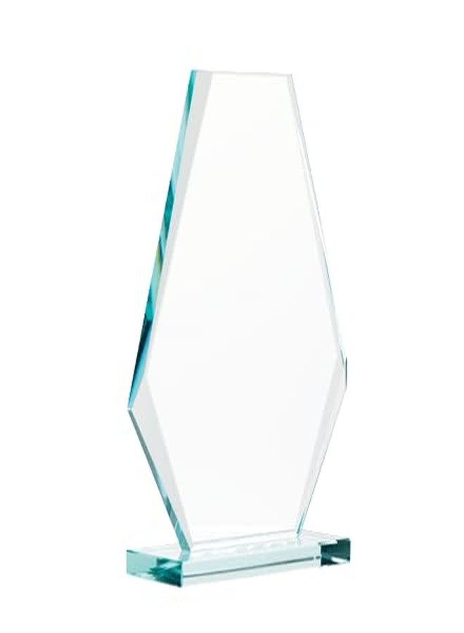 Crown Awards جائزة كراون للخدمة لمدة 15 عامًا، جائزة كريستال هرمي من اليشم، ارتفاع 6 بوصات، جائزة خدمة محفورة حسب الطلب - Image 3