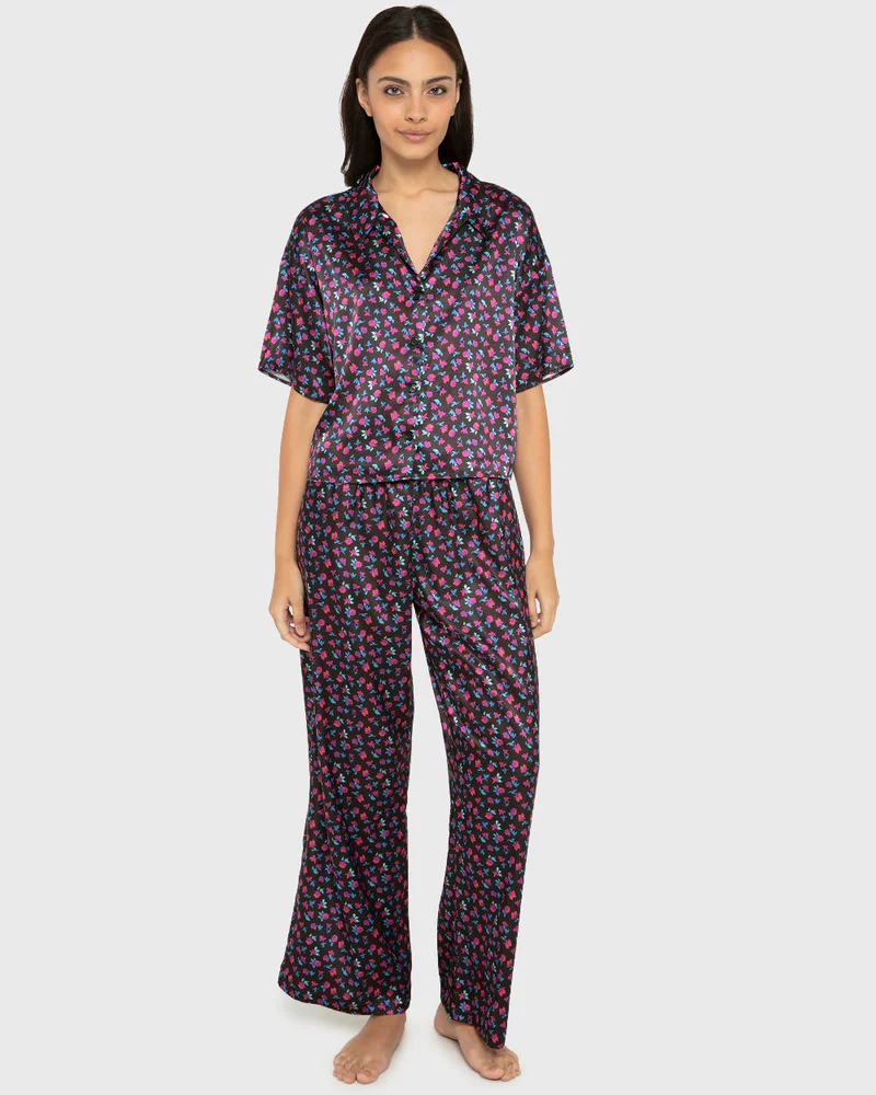 La Senza La Senza Sexy Sleep Satin Two Piece Long Pant Pajama