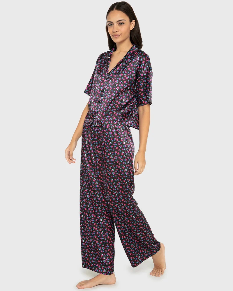 La Senza La Senza Sexy Sleep Satin Two Piece Long Pant Pajama