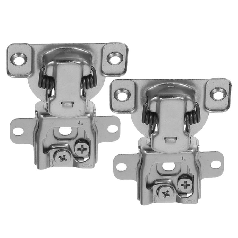 2Pcs Soft Closing Cabinet Door Hinges Metal Hidden Folding Dampers for Kitchen Cabinets - Image 2