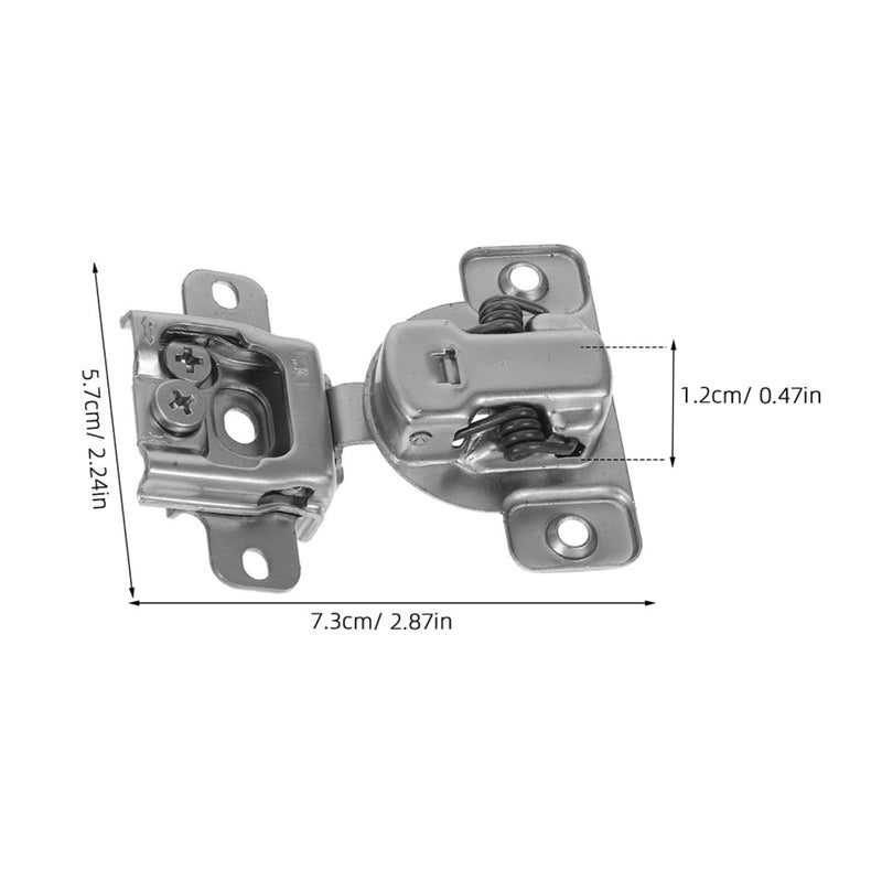2Pcs Soft Closing Cabinet Door Hinges Metal Hidden Folding Dampers for Kitchen Cabinets - Image 3