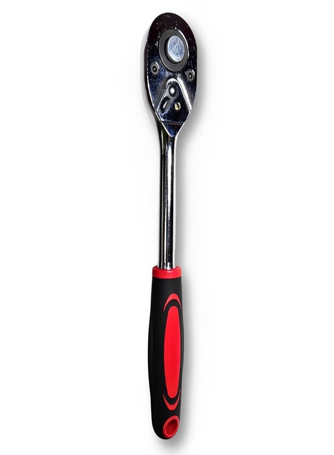 ZIODIC Fixed Square 1/2 Inch Anti-slip Hand-grip Head Drive Ratchet Wrench, Standard 3/8 Inch Repair Tool (1/2 Handle Wrench Single) - Image 1