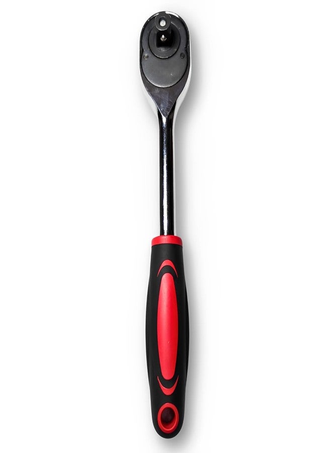 ZIODIC Fixed Square 1/2 Inch Anti-slip Hand-grip Head Drive Ratchet Wrench, Standard 3/8 Inch Repair Tool (1/2 Handle Wrench Single) - Image 2