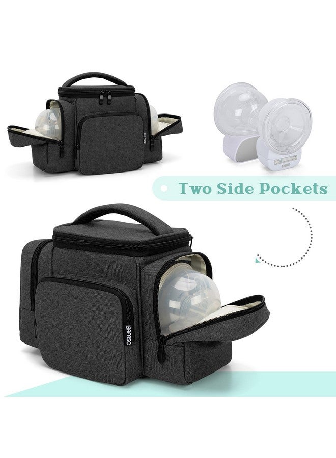 BAFASO BAFASO Wearable Breast Pump Bag Compatible with Elvie or Momcozy S12 Pro, Tote for Pump and Extra Parts (Patent Pending), Black - Image 1