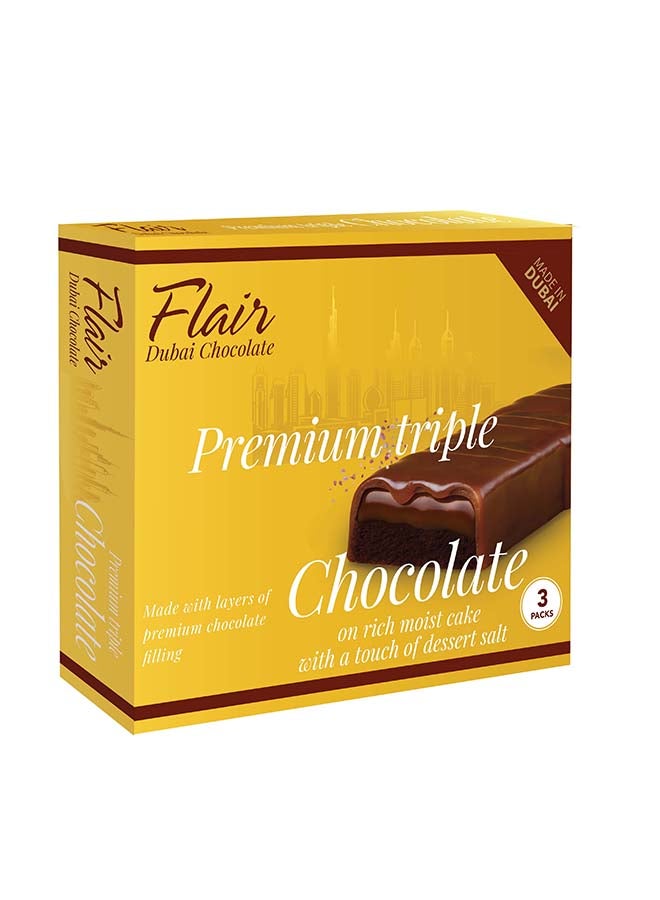 Flair Cake Bar Triple Chocolate 24gm