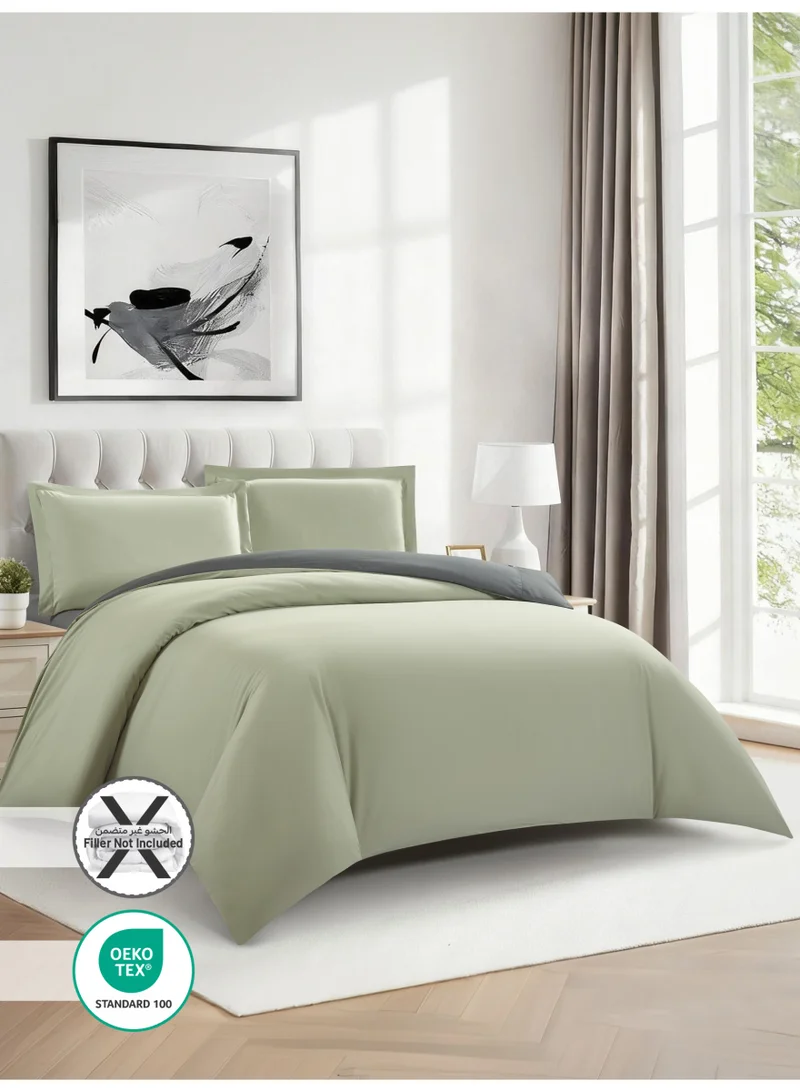 Donetella QUEEN (150x200 cm) Solid Duvet Cover Set, Fits 150 × 200 cm Bed, Queen Size 4-Piece Set, Brushed Microfiber Without Filler  | Best Price UAE