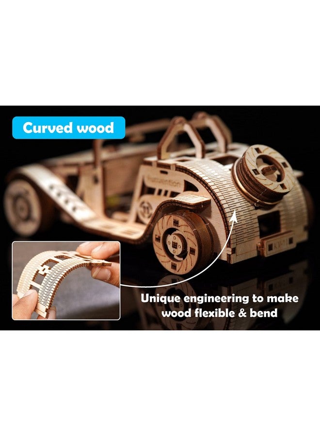 فنفينشين سيارة رودستر من FUNVENTION - نموذج ميكانيكي عملي ثلاثي الأبعاد، مجموعة تعلم STEM، مجموعة بناء سيارات قابلة للتجميع مع عجلات وممتصات صدمات عاملة - Image 4