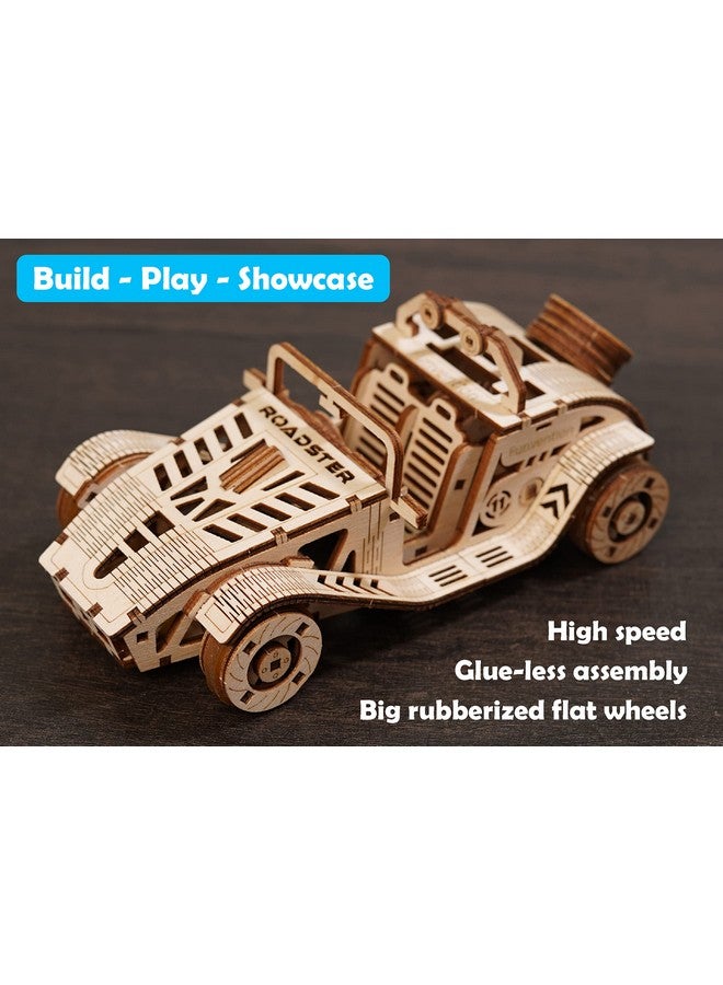 فنفينشين سيارة رودستر من FUNVENTION - نموذج ميكانيكي عملي ثلاثي الأبعاد، مجموعة تعلم STEM، مجموعة بناء سيارات قابلة للتجميع مع عجلات وممتصات صدمات عاملة - Image 2