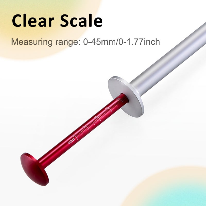 Brake Disc Measuring Tool, Aluminum Alloy Brake Disc Rotor Gauge Caliper 0 to 45mm Fast Accurate Measuring Tool for Motorcycles Cars Commercial Vehicles, Silver - Image 5