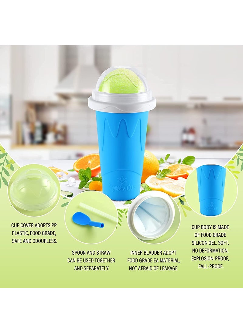 KITCHEN HOUSE Kitchen House Slush Cup Slush Maker Ice Cream Maker Ice Gola Slushie Ice Crusher Blue  - Image 3
