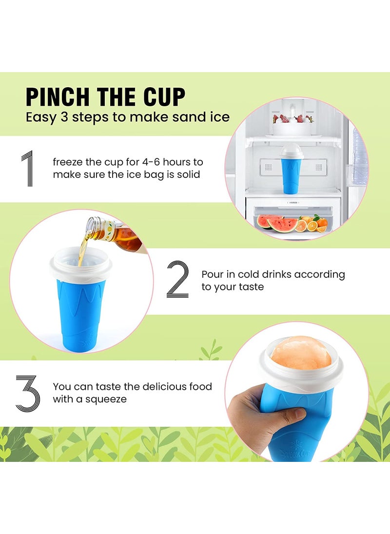 KITCHEN HOUSE Kitchen House Slush Cup Slush Maker Ice Cream Maker Ice Gola Slushie Ice Crusher Blue  - Image 4