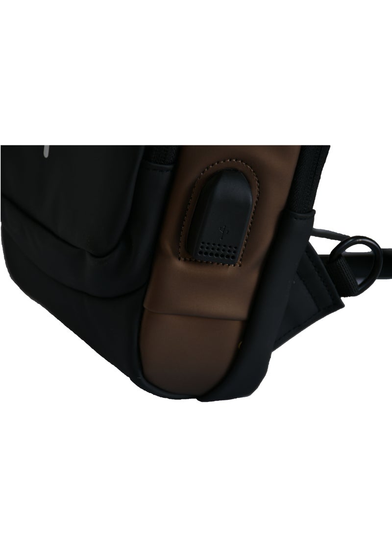 MORANO Morano Anti-theft Waterproof Wear-Resistant Crossbody Bag USB Charging Port Combination Lock Lightweight Backpack Perfect for Travel - Image 4