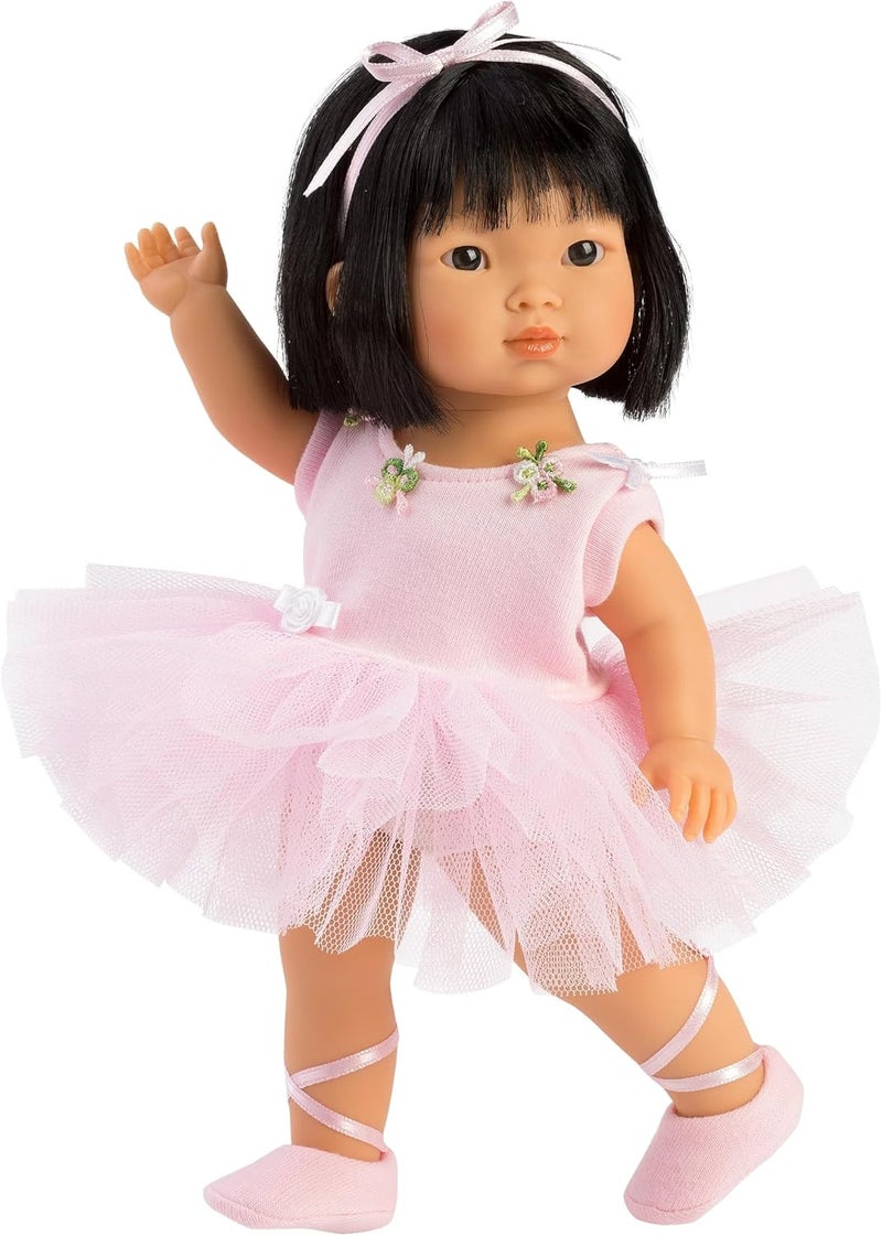 Llorens Valeria BALLET EUROPEA Doll - 28 cm Movable Vinyl Doll with Pink Tutu - Image 1