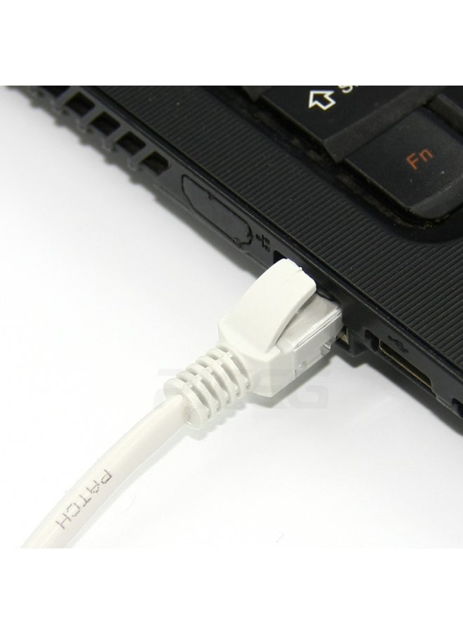 Generic - Ultra-five Network Cable Computer Broadband Home Office Five Router Dedicated Network Cable 1.5 M 5 M 50 M Universal-Color:Gray White-Line Length:25 M - Image 1