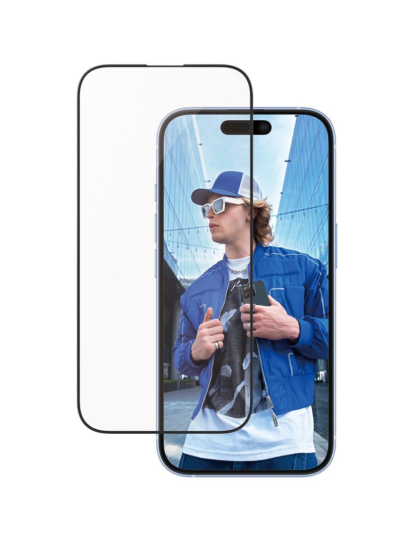 PanzerGlass® Aluminium Frame Screen Protector for Apple iPhone 16, EasyAligner, Tempered Glass, High Scratch Resistance, Impact Resistance, Elegant Aluminium Frame - Image 2