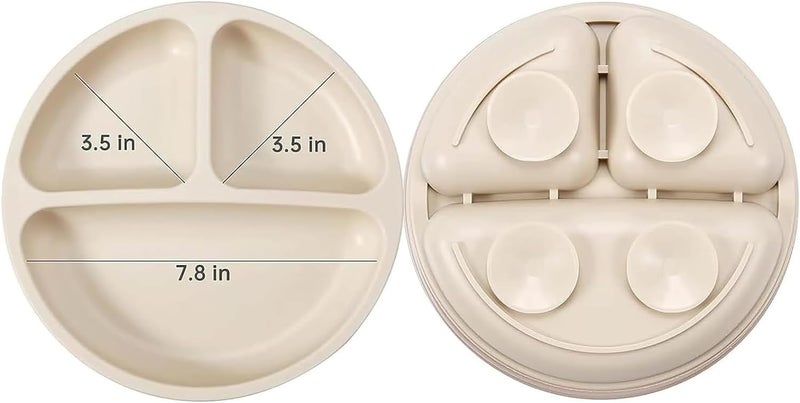 PandaEar 9Piece Toddler Plates  Utensils Set 3Pack Suction Plates with 3 Spoons  3 Forks Silicone Baby Feeding Set - Image 4