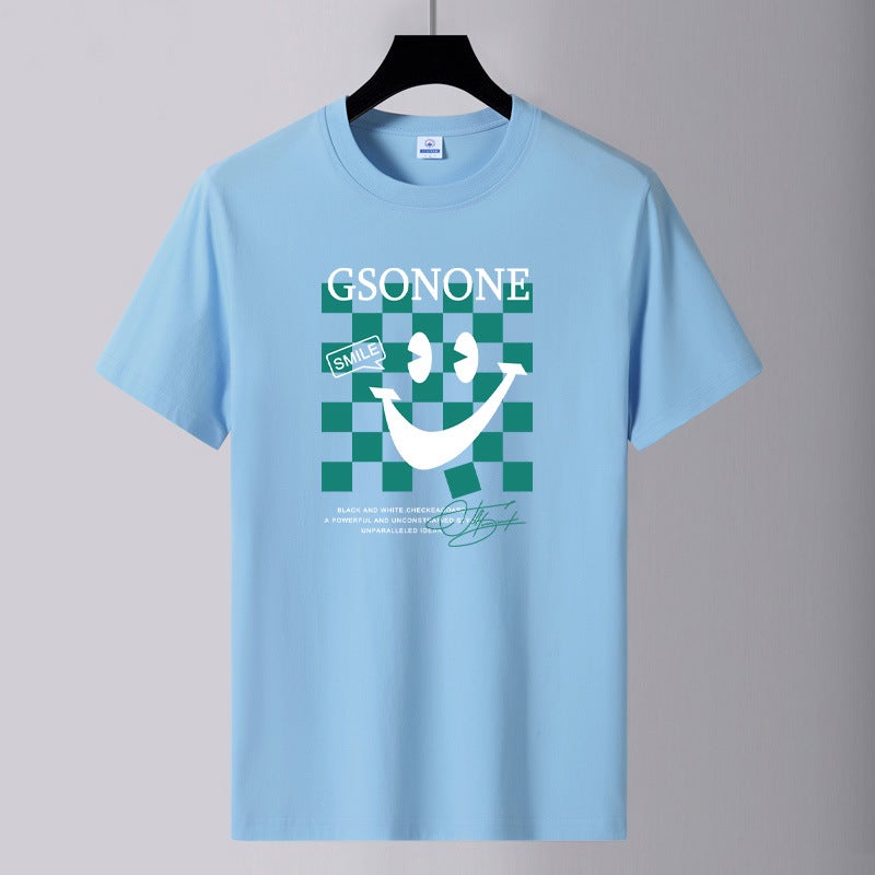 2025 Men'S Round Neck Cotton Short Sleeve T-Shirt Youth Fashion Printed Loose Large Size Trendy Versatile T-Shirt - Image 5