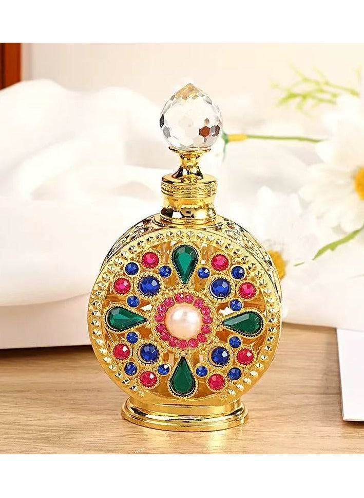 High-End Diamond-Encrusted Reversible Paris Wild Perfume Oil Bottle Lotion Refill Bottle（golden）  - Image 2