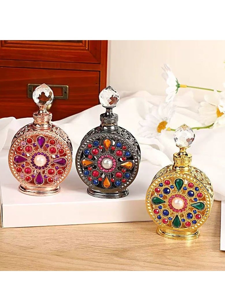 High-End Diamond-Encrusted Reversible Paris Wild Perfume Oil Bottle Lotion Refill Bottle（golden）  - Image 4