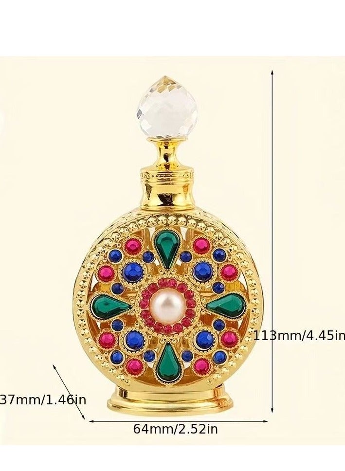 High-End Diamond-Encrusted Reversible Paris Wild Perfume Oil Bottle Lotion Refill Bottle（golden）  - Image 5