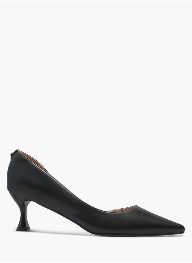 Flora Bella By Shoexpress - Women Solid Pointed Toe Sandals with Flared Heels - Image 1