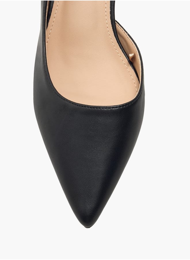 Flora Bella By Shoexpress - Women Solid Pointed Toe Sandals with Flared Heels - Image 1