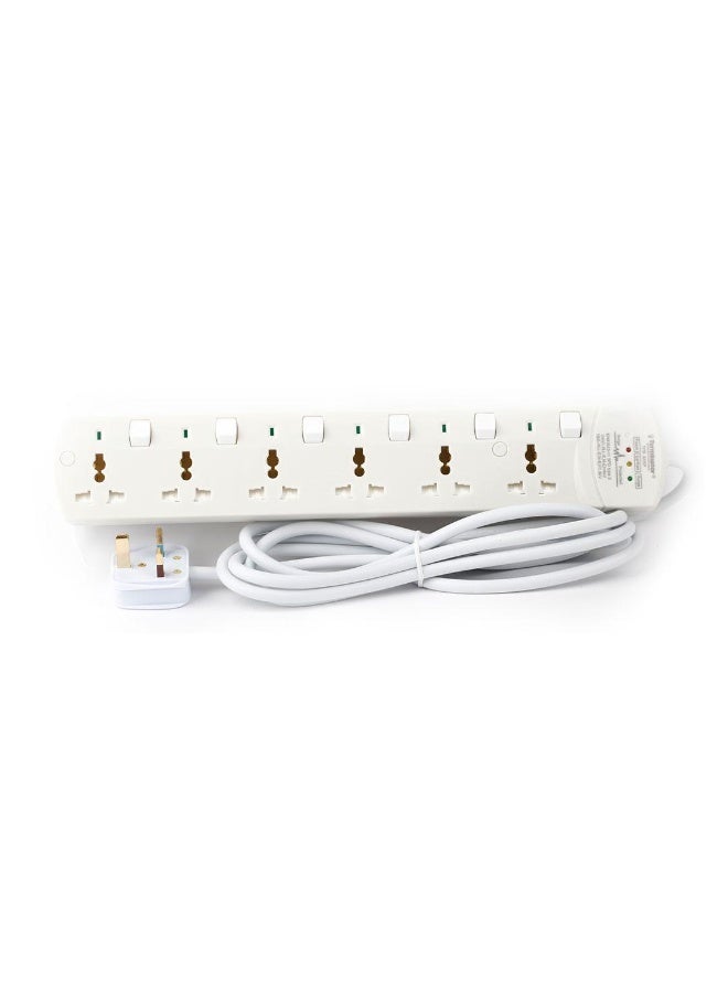 Terminator Terminator TPB‑6ASP‑5M – 6‑Way Universal Extension Lead with Surge Protection (5 m)  - Image 1