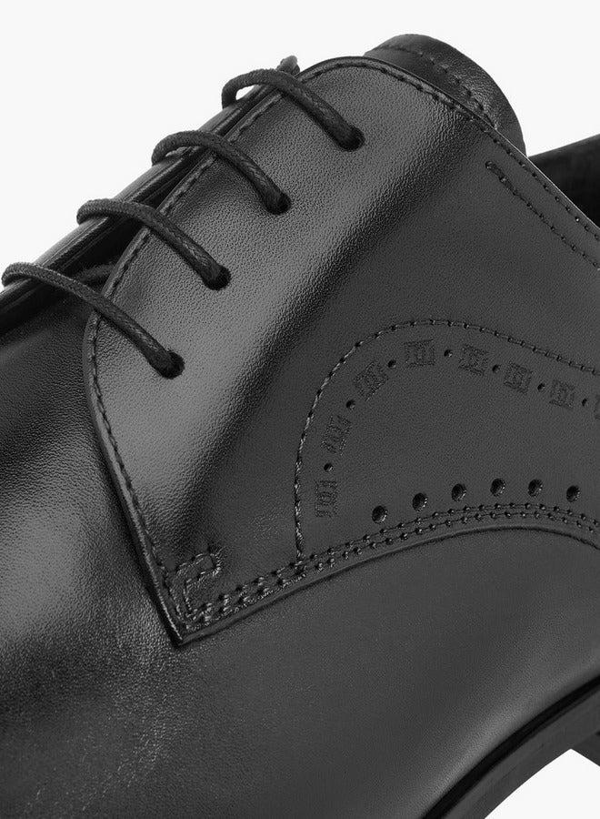 DUCHINI Men's Cutout Detail Derby Shoes with Lace-Up Closure - Image 4
