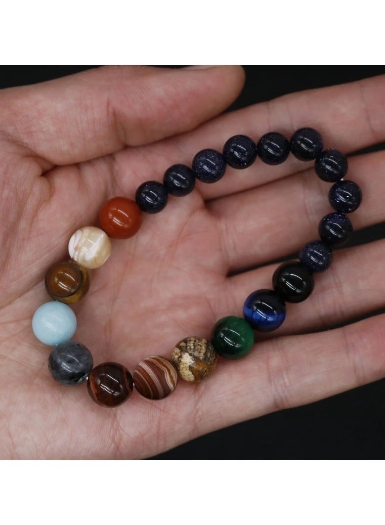 Solar System Beaded Bracelet – Natural Stone Planet Design for Men and Women - Image 5