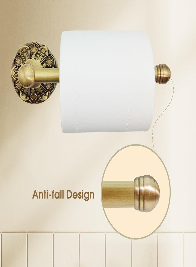 Soposuky Antique Brass Toilet Paper Holder, Brass Towel Ring, Antique Brass Bathroom Accessories, Hand Towel Holder for Bathroom, Wall Mounted Vintage Bathroom Accessories, 2 Pieces Set - Image 4