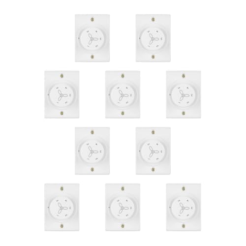 Anchor by Panasonic Penta Deluxe Fan Regulator EME Rotary Step White (120V–280V) with Smooth Speed Adjustment (14502-10) - Image 1