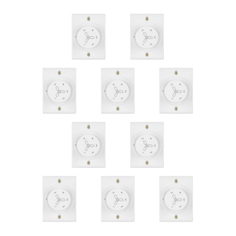 Anchor by Panasonic Penta Deluxe Fan Regulator EME Rotary Step White (120V–280V) with Smooth Speed Adjustment (14502-10) - Image 3