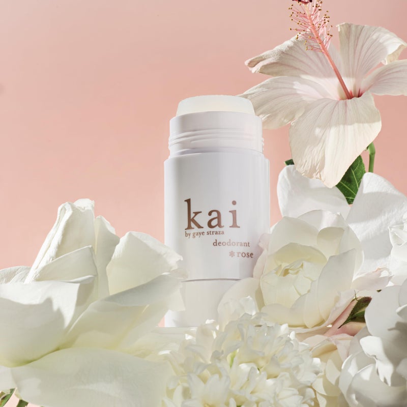 kai Deodorant Rose, 2.6 oz., aluminum free deodorant with chamomile and plant extracts, ideal for sensitive skin, scented kai, layered with rose absolute, vegan, cruelty free, made in the usa - Image 2