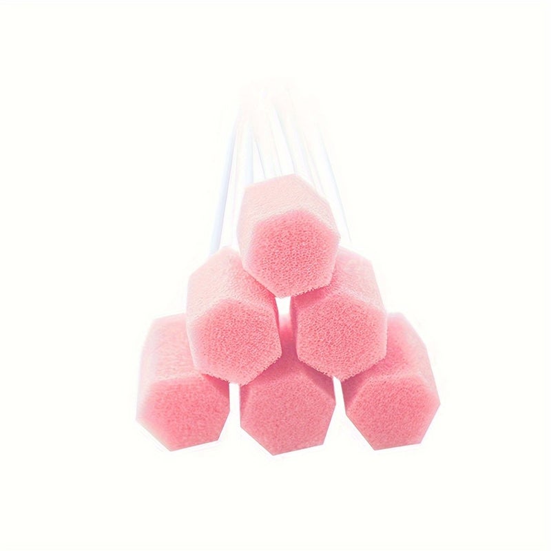 100 Pcs Disposable Oral Care Sponge Swabs Tooth Cleaning Mouth Swabs - Image 2