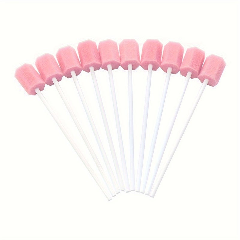 100 Pcs Disposable Oral Care Sponge Swabs Tooth Cleaning Mouth Swabs - Image 4