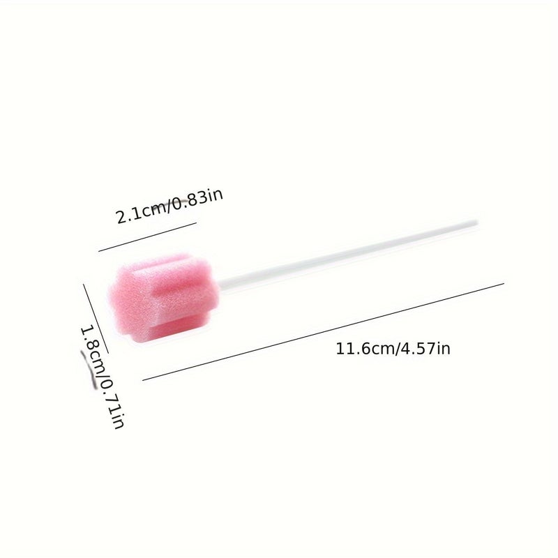 100 Pcs Disposable Oral Care Sponge Swabs Tooth Cleaning Mouth Swabs - Image 3