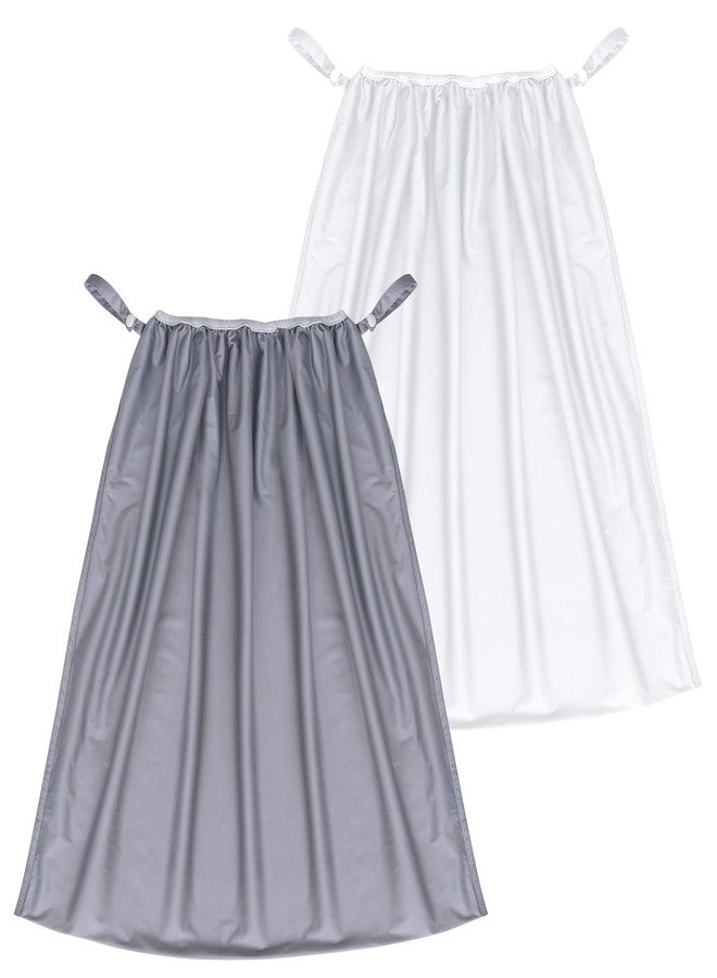 Biloban Reusable Diaper Pail Liner Bags 2 Pack for Ubbi Diaper Pail, Waterproof Larger Capacity & Washable Wet Bag for Dirty Diapers, Cloth Diaper, Laundry and Kitchen Garbage, Grey & White - Image 1