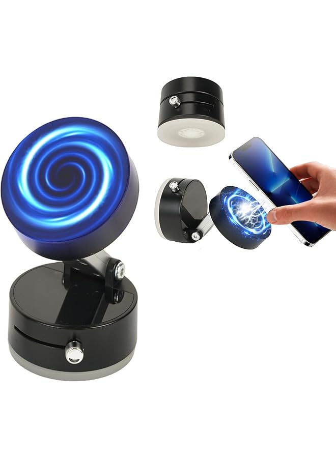 S-TOP 2025 Multi-Scenario Magnetic Phone Holder | Vacuum Suction Cup Mount for Car, Mirror, Kitchen & Desk | 360° Foldable Design Compatible with iPhone & All Smartphones (Sleek Black) (Black) - Image 1