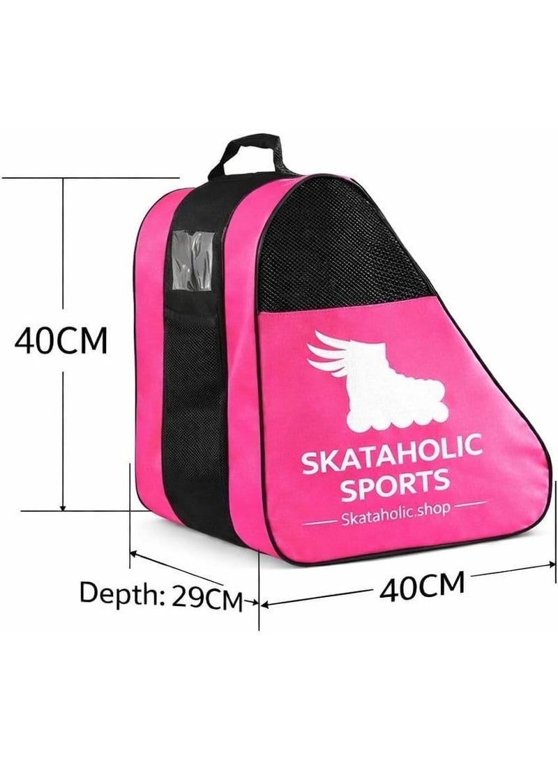 Roller Skate Bag, Skataholic Premium Inline Skate Carry Bag – Durable Roller Skate Travel & Storage Bag – Fits Most Inline Skates – Adjustable Straps & Zippered Compartments - Image 5