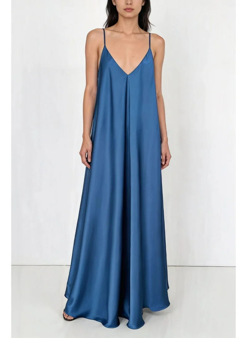 JANARA JONES Ocean Mist Satin Mariella Dress