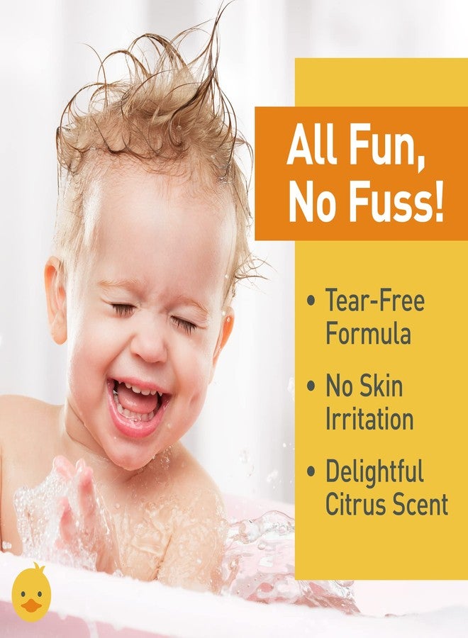 FuzzyDuck Kids Tear Free Shampoo & Body Wash - Natural Hair Products for Kids Made with Aloe, Sea Botanicals & Honey, Boost Moisture & Manageability for All Hair Types (Citrus Medley, 8oz) - Image 2