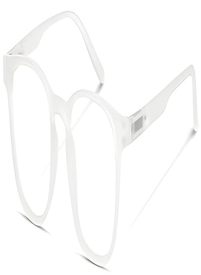 Roshfort Zero Power Square Eyewear Frames Blue lightweight TR frames with UV protection Perfect accessory for everyday use Men & Women. (Transparent, D-2) - Image 1