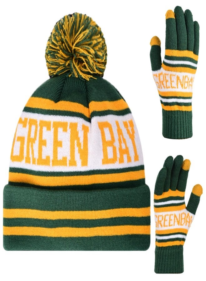 mtstaowe Vintage Classic Skull Cap Beanie Hat Cuffed Winter Hat Knit Comes with Warm Gloves Gifts for Men Women Fans - Image 1