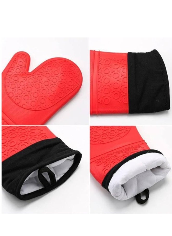 Generic - Silicone Glove with Cotton Lining – Made from High-Quality Materials for Heat Insulation | 42 cm Length | 1 Piece - Image 1