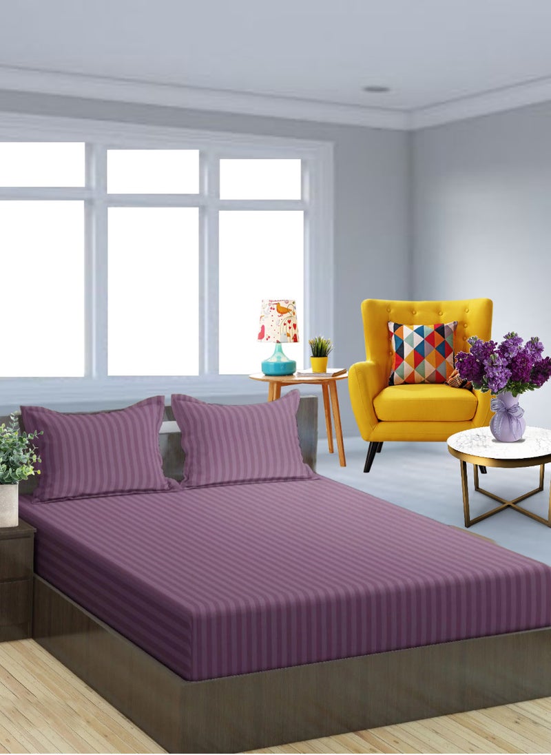 Blueberry Wine Berry Extra Deep Pocket Sheets Cotton 3 Piece Bed Sheet Set 180x200+20cm - Image 1